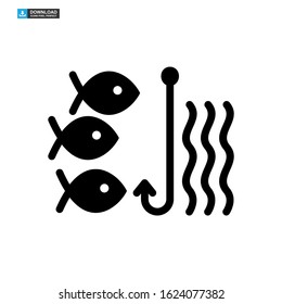 fishing icon isolated sign symbol vector illustration - high quality black style vector icons
