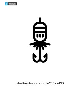 fishing icon isolated sign symbol vector illustration - high quality black style vector icons
