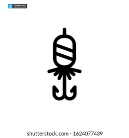 fishing icon isolated sign symbol vector illustration - high quality black style vector icons
