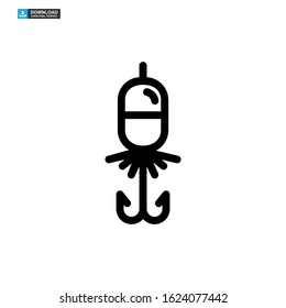 fishing icon isolated sign symbol vector illustration - high quality black style vector icons
