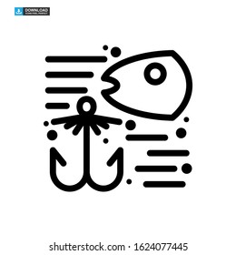 fishing icon isolated sign symbol vector illustration - high quality black style vector icons
