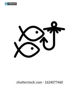 fishing icon isolated sign symbol vector illustration - high quality black style vector icons
