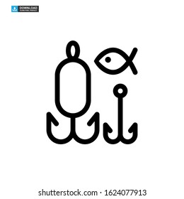 fishing icon isolated sign symbol vector illustration - high quality black style vector icons
