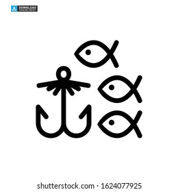 fishing icon isolated sign symbol vector illustration - high quality black style vector icons
