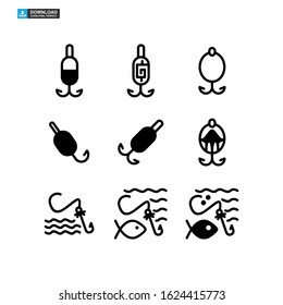 fishing icon isolated sign symbol vector illustration - Collection of high quality black style vector icons
