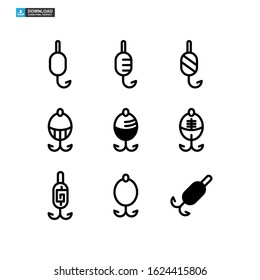 fishing icon isolated sign symbol vector illustration - Collection of high quality black style vector icons

