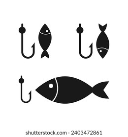 Fishing icon isolated vector illustration on white background.