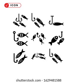 fishing icon or logo isolated sign symbol vector illustration - Collection of high quality black style vector icons
