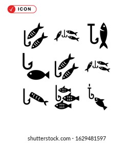 fishing icon or logo isolated sign symbol vector illustration - Collection of high quality black style vector icons
