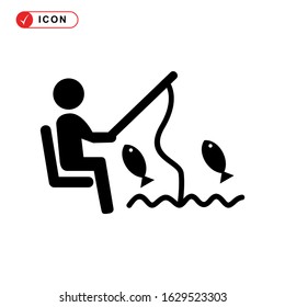 fishing icon or logo isolated sign symbol vector illustration - high quality black style vector icons
