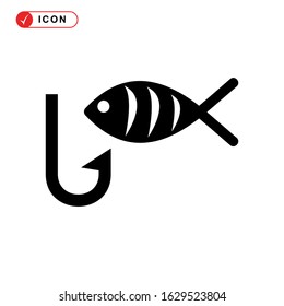 fishing icon or logo isolated sign symbol vector illustration - high quality black style vector icons
