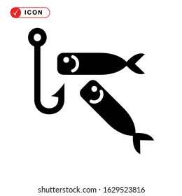 fishing icon or logo isolated sign symbol vector illustration - high quality black style vector icons
