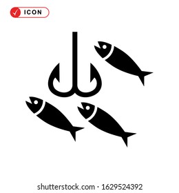 fishing icon or logo isolated sign symbol vector illustration - high quality black style vector icons
