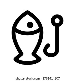 fishing icon or logo isolated sign symbol vector illustration - high quality black style vector icons
