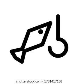 fishing icon or logo isolated sign symbol vector illustration - high quality black style vector icons
