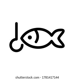 fishing icon or logo isolated sign symbol vector illustration - high quality black style vector icons
