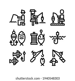 fishing icon or logo isolated sign symbol vector illustration - Collection of high quality black style vector icons
