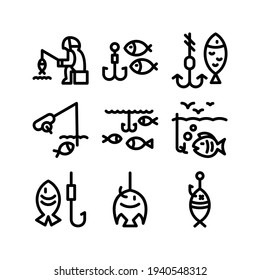 fishing icon or logo isolated sign symbol vector illustration - Collection of high quality black style vector icons
