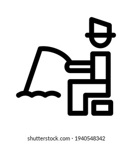 fishing icon or logo isolated sign symbol vector illustration - high quality black style vector icons
