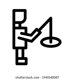 fishing icon or logo isolated sign symbol vector illustration - high quality black style vector icons
