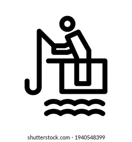 fishing icon or logo isolated sign symbol vector illustration - high quality black style vector icons
