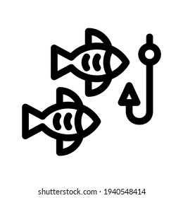 fishing icon or logo isolated sign symbol vector illustration - high quality black style vector icons
