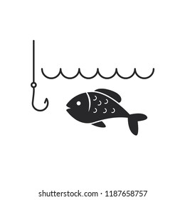 fishing icon logo template