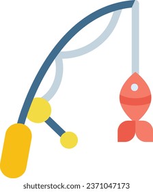 Fishing icon on transparent background