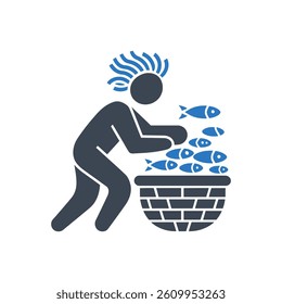 Fishing Icon On White Background