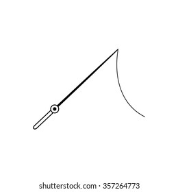 fishing icon on white background