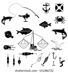 Fishing Icon Set