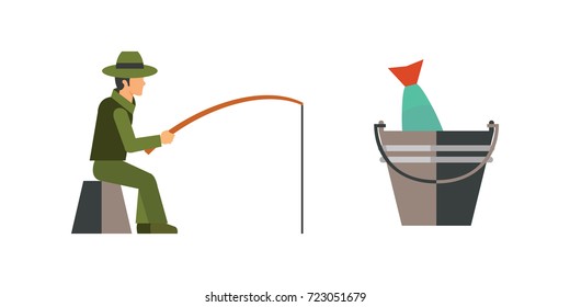 Fishing icon set