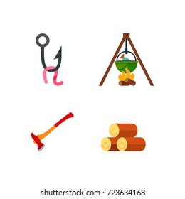 Fishing icon set