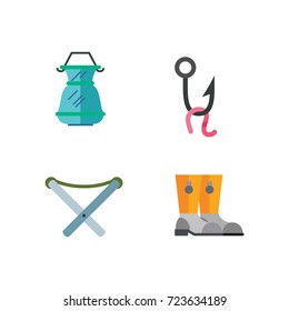 Fishing icon set