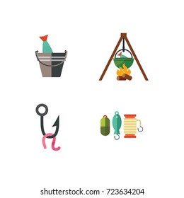 Fishing icon set