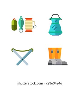 Fishing icon set