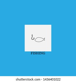 fishing icon sign signifier vector