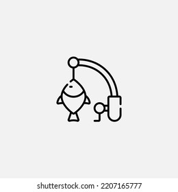 Fishing icon sign vector,Symbol, logo illustration for web and mobile
