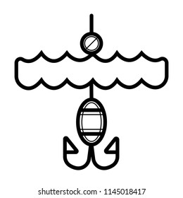 Fishing icon vector