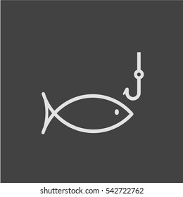Fishing icon vector