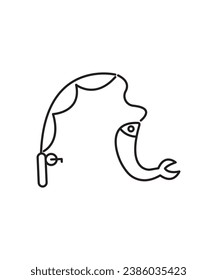 fishing icon, vector best line icon.