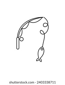 fishing icon, vector best line icon.