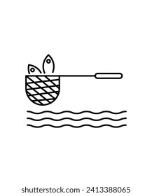 fishing icon, vector best line icon.