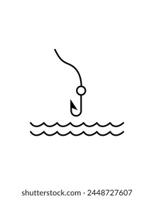 fishing icon, vector best line icon.