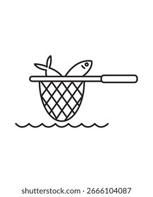 fishing icon, vector best line icon.