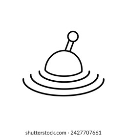 Fishing icon vector. Float illustration sign. Bait symbol or logo.