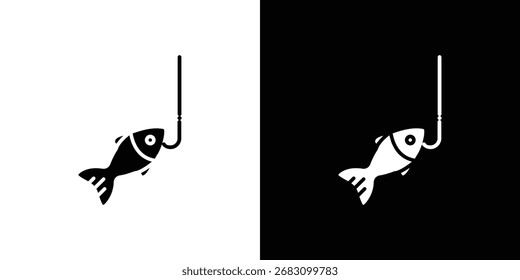 Icono de pesca Diseños gráficos de Vector. Adecuado para su uso en App de Web,