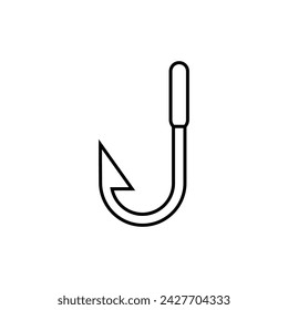 Fishing icon vector. Hook illustration sign. Bait symbol or logo.