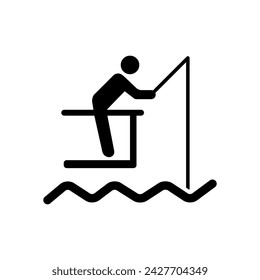 Fishing icon vector. Hook illustration sign. Bait symbol or logo.