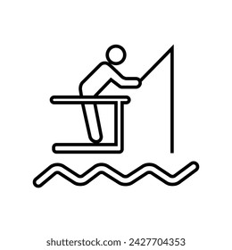 Angeln Icon Vektor. Haken-Illustrationszeichen. Köder-Symbol oder Logo.